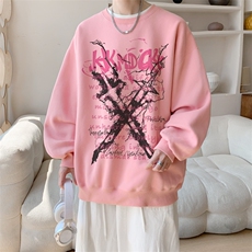已注册/华棉内景秋冬印花宽松圆领卫衣男WY00774/P35加绒P45，男装卫衣，电商B316