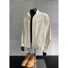 26春装高品质老钱风立领夹克外套男女美式潮牌拉链工装风宽松上衣，男装夹克，电商A486