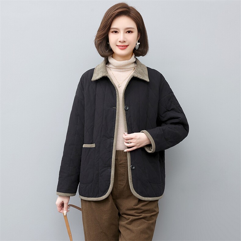棉衣棉服女2022新款冬季中年妈妈冬季棉袄夹棉外套,女装棉衣/棉服,忆绮罗