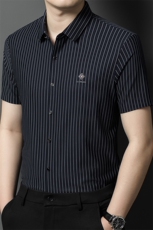 F9805夏季薄款休闲短袖衬衣中年男式爸爸装衬衫无痕半袖，男装衬衫，电商B360