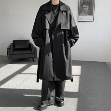 现货中长款大衣男2025新款春季外套高级感英伦风衣F02525-P98，男装风衣，星座308B-2