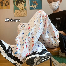 XZ616早秋季新款格子裤痞帅设计感休闲裤TY896P55控68，男装休闲裤，星座512A（原616）