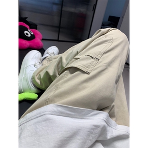 口袋设计感小众休闲裤男vintage美式复古工装裤 ZYD43图片