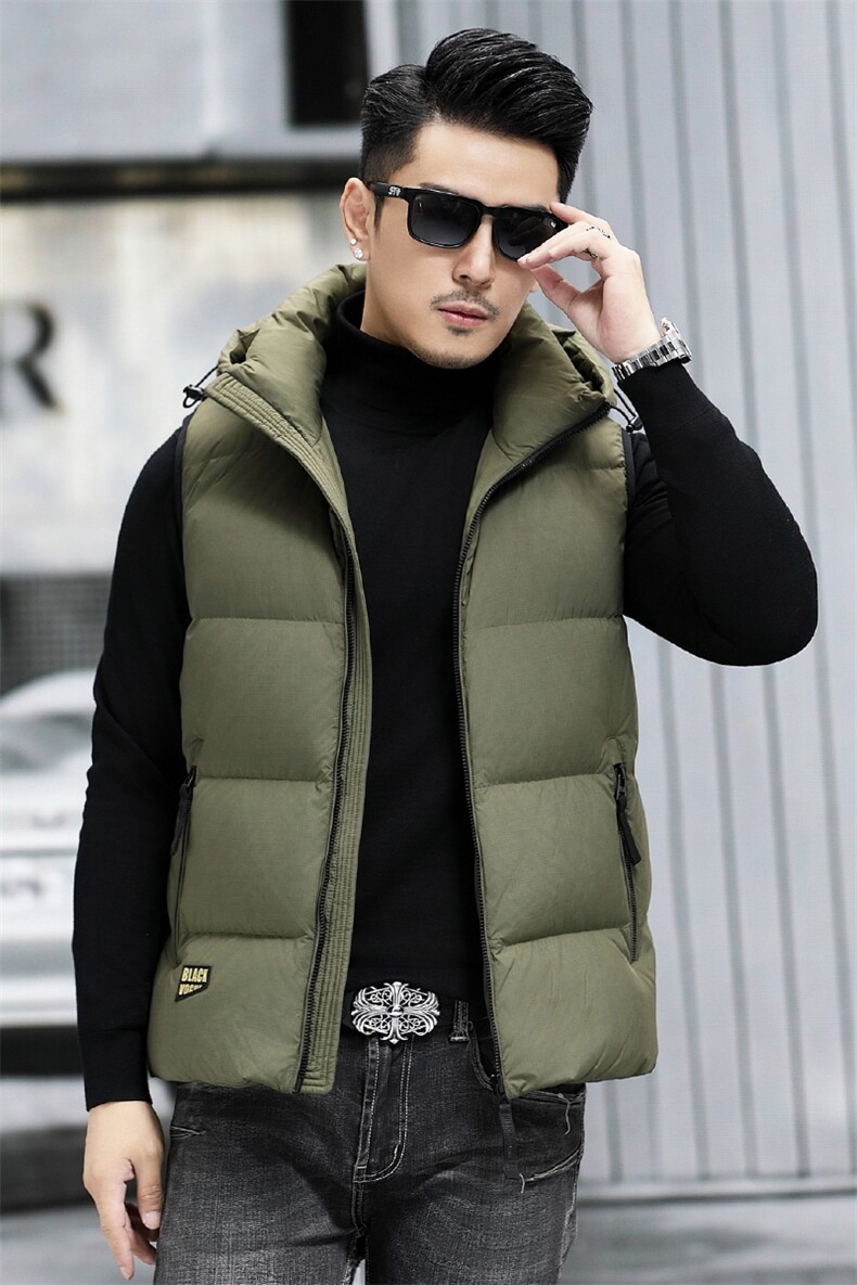 B8011钱塘2020-3时尚休闲冬季厚款简约中年男士羽绒服马甲P188,男装羽绒服,钱塘207-3