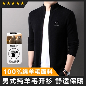 羊毛精品男士羊毛衫开衫中高端男装毛衣外套图片