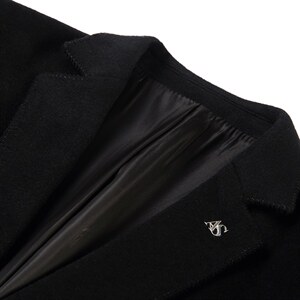 羊毛呢子大衣纯色西服领冬新款中年男士商务休闲外套SJ9106-P145,男装毛呢大衣,电商B212（原钱塘6029）