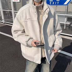 秋冬季美式复古加厚假两件外套男女宽松休闲小众夹克潮W92966-p96，男装夹克，星座1008