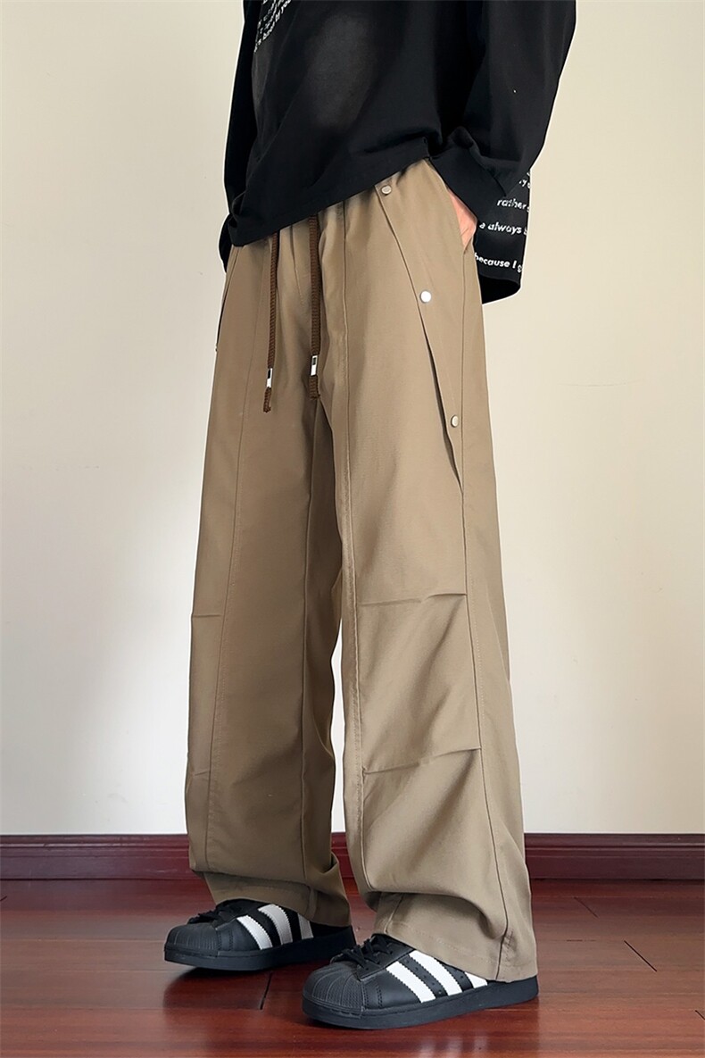 美式复古冲锋裤男秋季高街潮牌宽松伞兵裤子直筒休闲裤Z2505-P45,男装休闲裤,星座610（原A335）