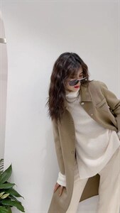 拼皮款双面羊绒图片