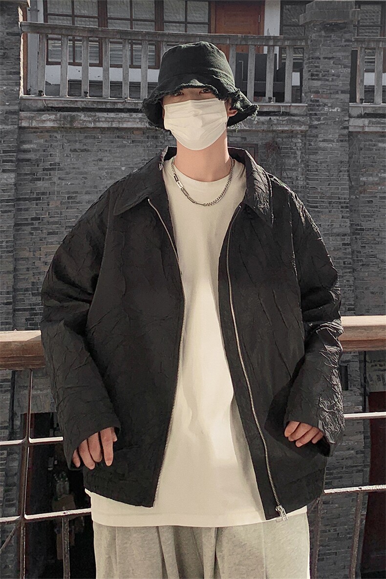美式港风夹克男女大码夹克男情侣百搭外套男JK8742P75控108,男装夹克,星座226-1