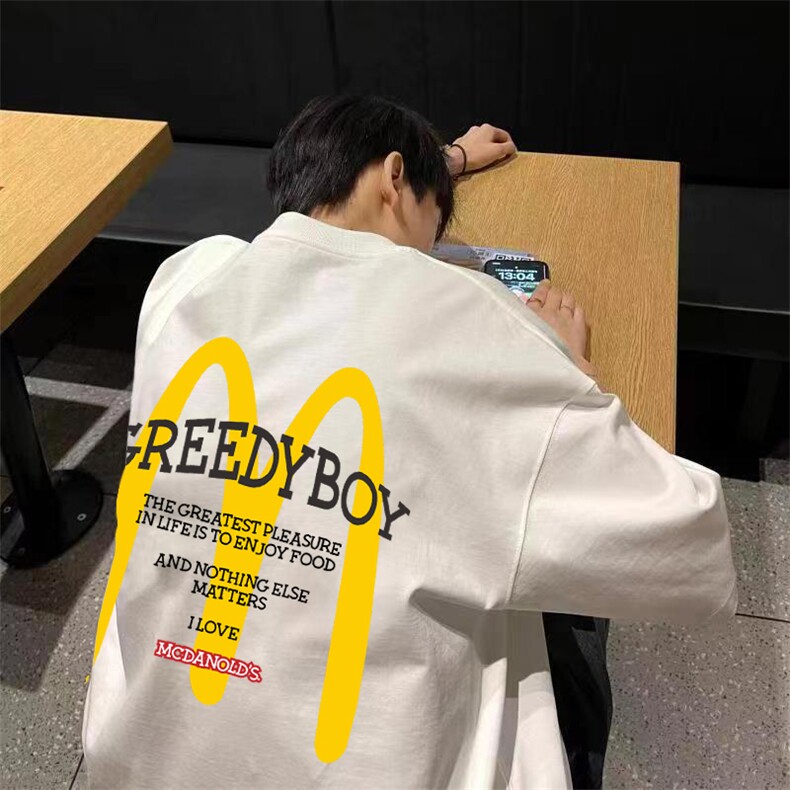 220g纯棉美式夏季短袖t恤男DT424-特批19,男装T恤,电商B370
