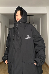 连帽防水大口袋中性保暖户外登山滑雪服加棉加厚棉服外套M33-P145图片