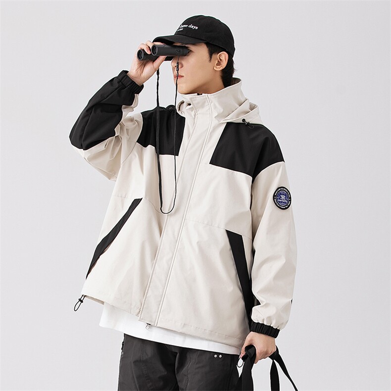秋季拼接男士休闲工装夹克男户外男士外套潮流款A266-JK9236-P80，男装夹克，电商A266