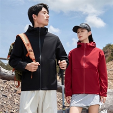 2025秋冬百搭时尚加厚软壳冲锋衣，男装夹克，鲁菏羊绒