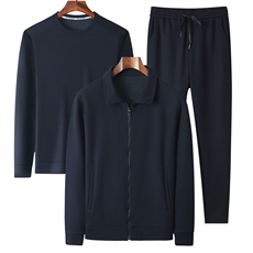 AFW188111215加厚毛料精品男士运动套装三件套主题长期款稳定，女装套装/套裙，钱塘207-3