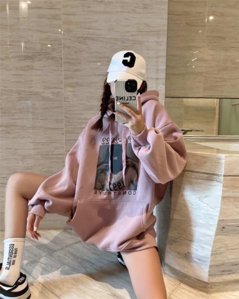 泽妤加绒卫衣，女装卫衣/绒衫，泽妤