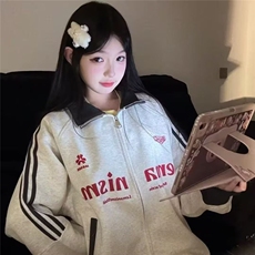 百搭简约新款潮流气质文艺流行日系开衫卫衣原宿慵懒WYZ33，男装卫衣，星座516A