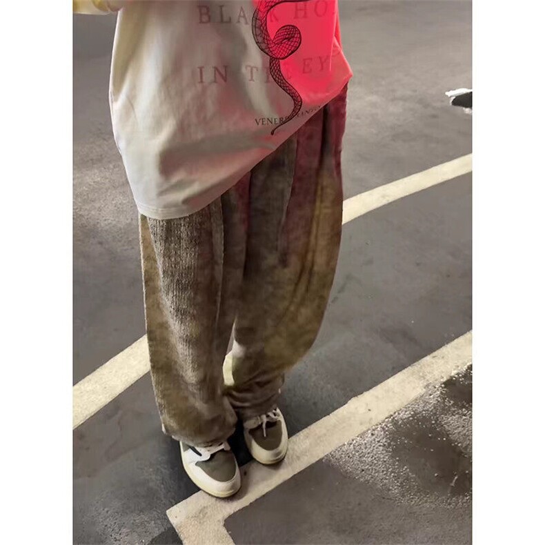 现货泡泡纱褶皱肌理感垂感复古水洗长裤休闲裤特P50,男装休闲裤,电商D205
