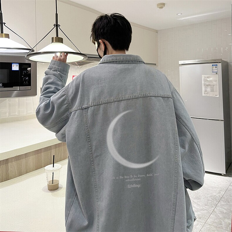 牛仔夹克男大码牛仔外套男茄克NJ77349-P60,男装夹克,电商A040