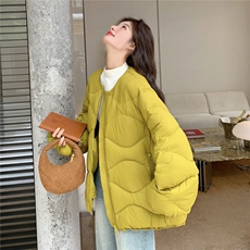 2025年冬季羽绒服短款针织袖90白鸭绒RF2C290-6889#-P385-K548，女装羽绒服，蝶眷