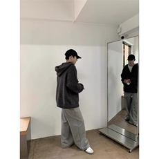 [有货]韩风慵懒感开衫毛衣连帽长袖针织衫外套MY759特P55，男装针织衫/毛衣，星座908-1