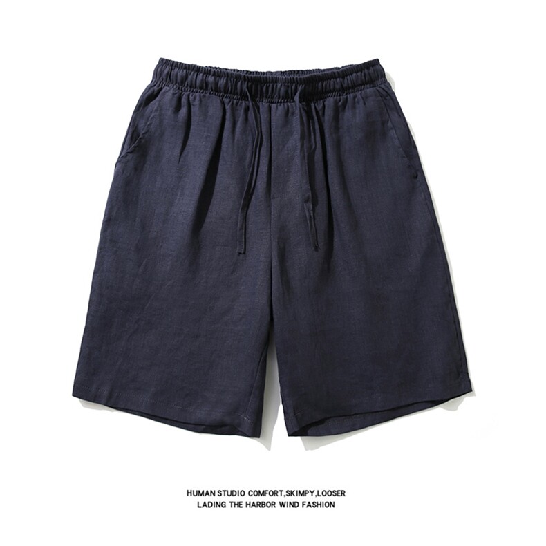 风亚麻五分短裤006-P40，男装休闲裤，星座816-2（原B366-1）