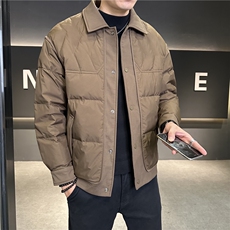 冬季新款男士白鸭绒防寒加厚黑金羽绒服翻领外套上衣YR116P165，男装羽绒服，电商B226-2（原B217-2）