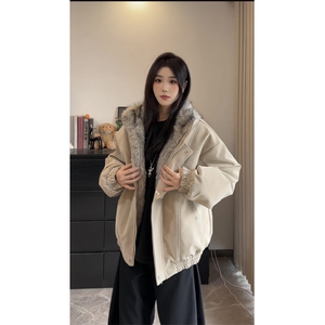 金属飞机扣座山加厚棉服夹克外套 2330 P115图片