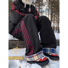 港风夹棉加厚雪地裤休闲裤男，男装休闲裤，星座716-2