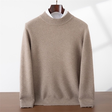 2025年秋季时尚百搭通勤简约休闲半高领，男装羊绒套衫，蜜暖羊