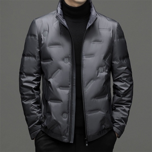 羽绒服男士冬季2023新款中年立领商务休闲爸爸装加厚保暖外套图片