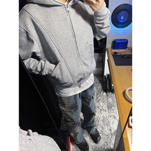 B221 美式ins高街重工艺宽松做旧工装牛仔裤子 LK23143-P80 控108图片