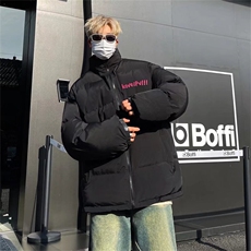 字母印花棉衣男冬季美式宽松加厚羽绒棉服W170-P88，男装棉衣，星座1109-3