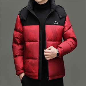 2025新款冬季男士90%白鸭绒迷彩羽绒服大衣加厚304克羽绒服外套图片