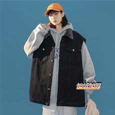 MJ205J-p65-限价98抖音情侣工装棉马甲男外穿大码羊羔毛cityboy，男装工装外套，星座116