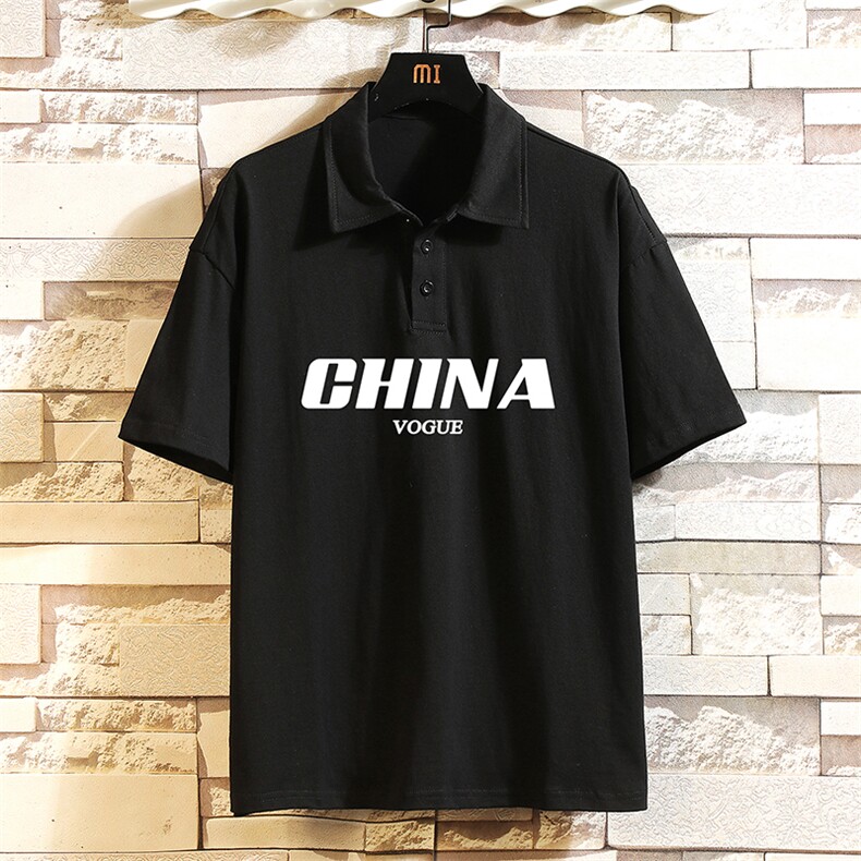 PL29001-P35翻领短袖polo衫男大码宽松半袖t恤男砖墙挂拍,男装Polo衫,电商A040A