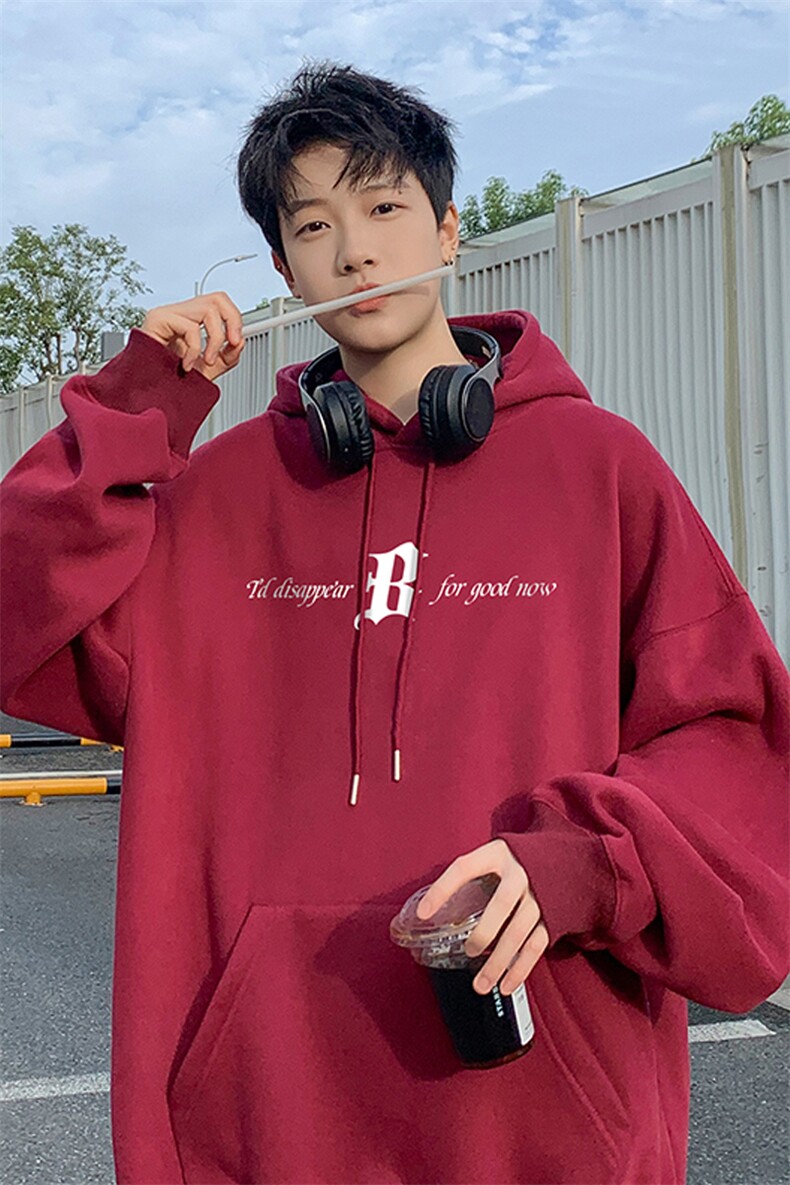 ！连帽圆领卫衣男装港风帽衫男LM110-P35,男装卫衣,电商B367