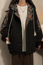 春秋季绣花外套男女同款新款美式夹克XZ102B-1-JK2521P85，男装夹克，星座102B-1