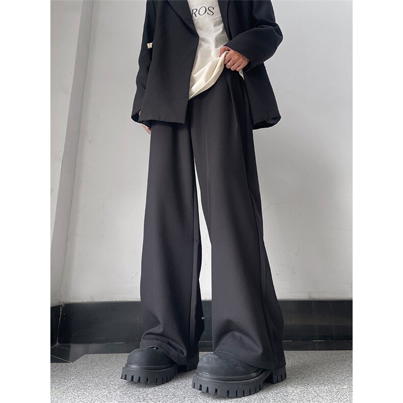 02简约百搭设计感休闲西裤直筒宽松阔腿裤裤XZ211-1-K2350-P55，男装西裤，星座211-1