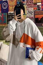 加肥加大码码慵懒风卫衣男2023秋季新款潮长袖休闲港风胖子上衣,男装卫衣,钱塘717(原712)
