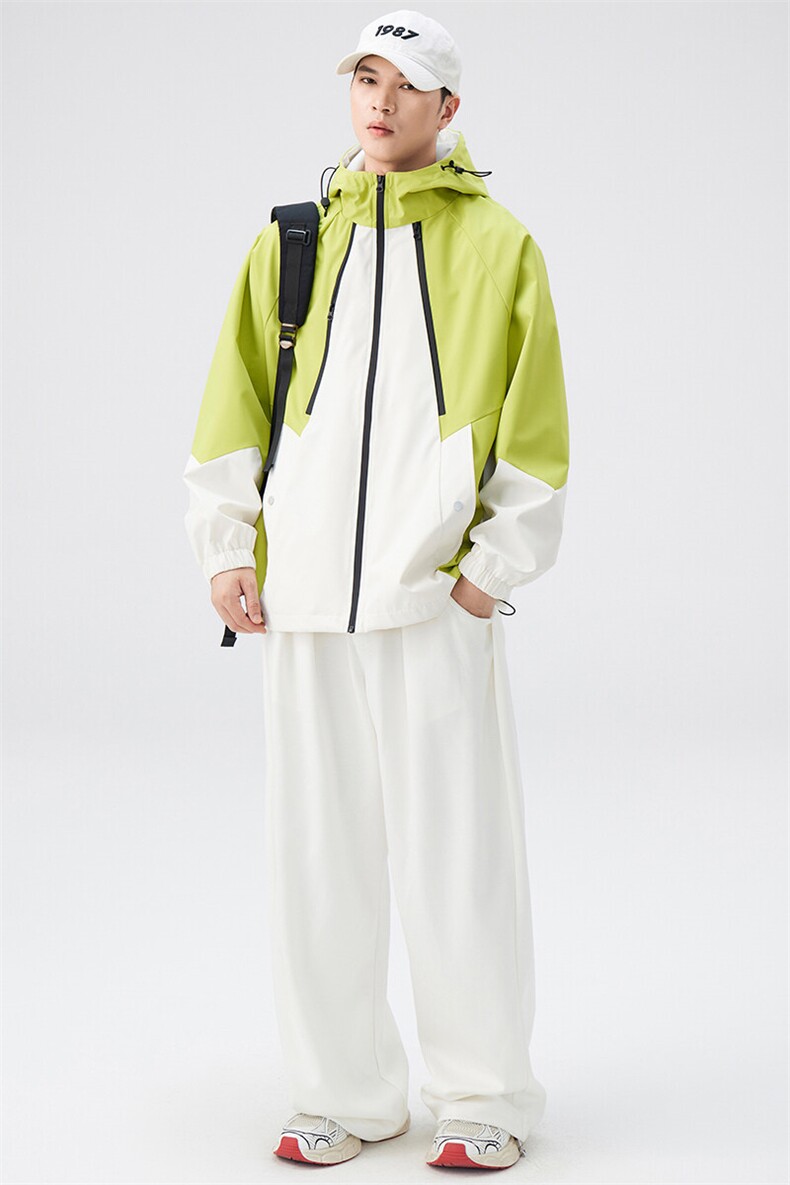 秋季新款宽松夹克男撞色三防冲锋衣外套DSA157B-JK7831-P75,男装夹克,电商A157B