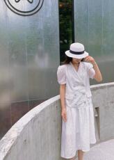 波点西装款连衣裙，女装西装，欧尼蒂