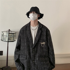 小香风港风西服男休闲大码情侣西装男外套XF8746P95控128，男装西服，星座226-1