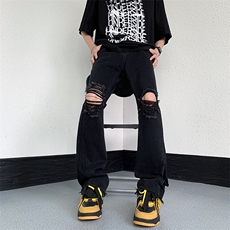 美式高街ins小众破洞牛仔裤货号K751P60，男装牛仔裤，电商A063
