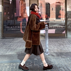 新品2025冬装云朵绒皮毛一体外套2c116-2553-p265-k399，女装皮草，2C116