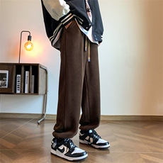 2024冬款百搭宽松束脚运动九分潮牌休闲卫裤313A-1-NK75-P60控78，男装休闲裤，星座808A-1