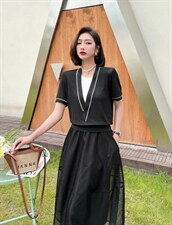 [现货]气质显瘦两件套裙，两色、四个尺码，其它，依柏璐(1F)