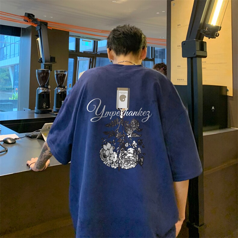 量大优供视频重磅麂皮绒短袖T恤男JPDX193-特P19,男装T恤,电商B367