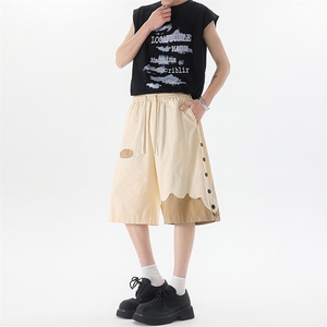 8XL-M 特大码短裤男夏季新款大码vibe破洞拼接高街短裤DK1518P50图片