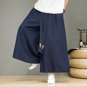 夏季 风宋制改良汉服绣花长裤古装冰丝阔腿裤情侣潮 K332/P85图片